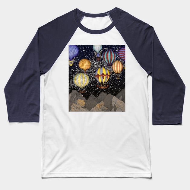 Night Flight Colour Version Baseball T-Shirt by ECMazur